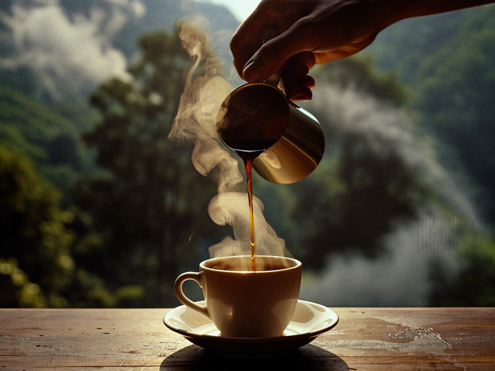 Coffee pouring